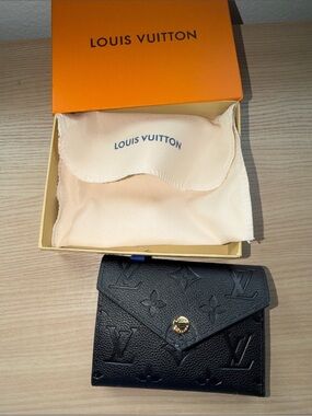 New Black Monogram Envelope Wallet